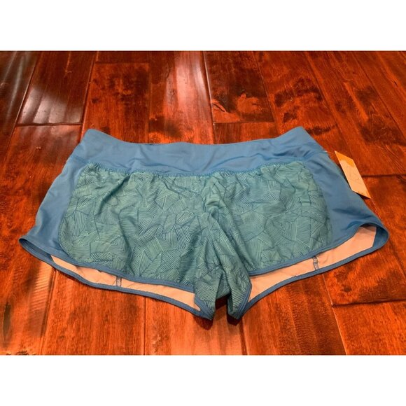 Nike Dri-Fit Blue Geometric Print Dri-Fit Running Shorts, Size Large - Picture 1 of 5